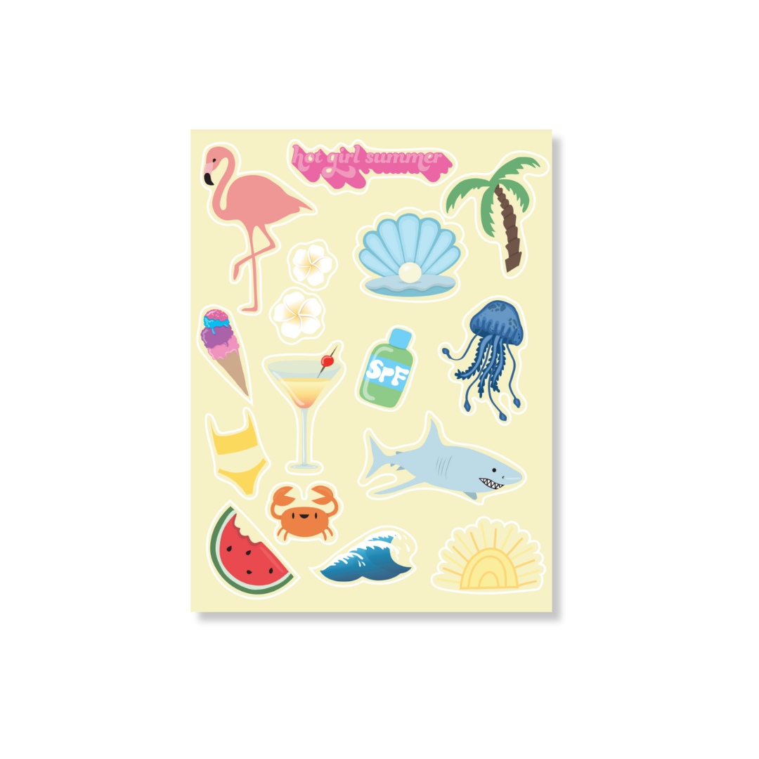 Stickers vitre cocotier summer - Stickers Malin
